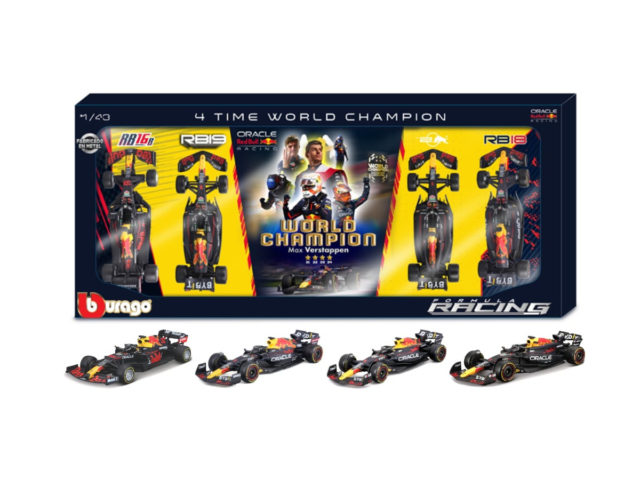 Red Bull Racing F1 - 4 x World Champion set Max Verstappen - RB16B - RB18 - RB19 - RB20