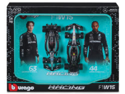 Mercedes Benz AMG PETRONAS F1 W15 #44 LEWIS HAMILTON + #63 GEORGE RUSSELL 2024 - 2 CAR SET