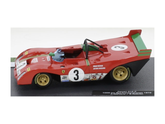 Ferrari 312P RHD #3 MERZARIO/REDMAN 1000 KM SPA FRANCORCHAMPS 1972