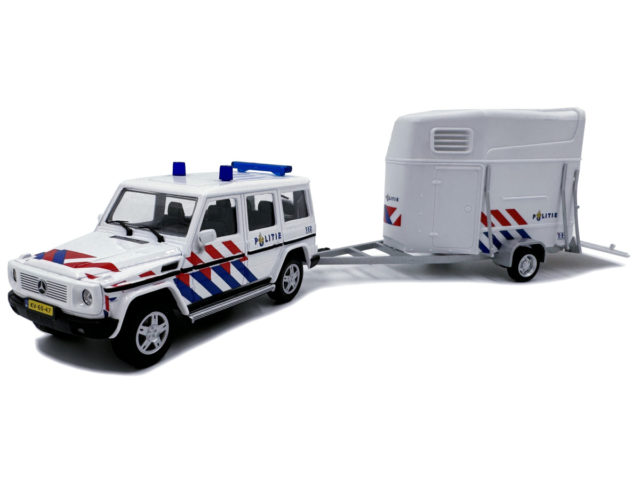 Mercedes Benz G-CLASS CIVILIAN POLICE + HORSE TRAILER - DUTCH POLICE VERSION - SET