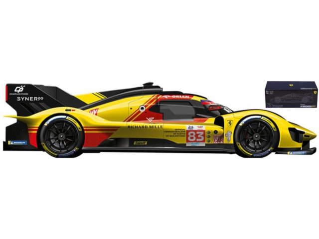 Ferrari 499P #83 KUBICA/YIFEI/SCARCMAN LMS HYPERCAR 24H LE MANS 2024 (Acrylic Case+Stand)